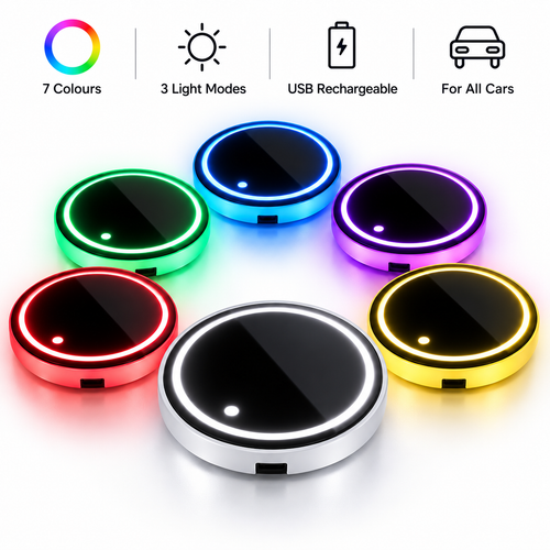 LED Car Cup Holder Coasters